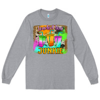 Heather Grey Loaded Tea Junkie Long Sleeve Tee - Jasminsmagicworld