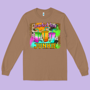 Loaded Tea Junkie Long Sleeve Tee Designed By Jasminsmagicworld