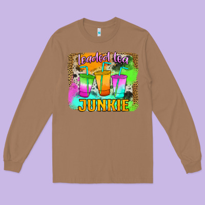 Loaded Tea Junkie Long Sleeve Tee Designed By Jasminsmagicworld