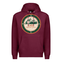 Burgundy Glacier National Park Premium Hoodie - minhPixels