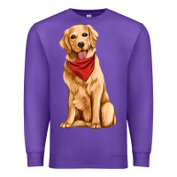 Purple golden retriever Premium Sweatshirt - Artiststas