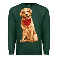 Sports Green golden retriever Premium Sweatshirt - Artiststas