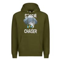 Army Green Kids Storm Chaser Boys Storm Hunter Tornado Gift Premium Hoodie - minhPixels