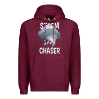 Burgundy Kids Storm Chaser Boys Storm Hunter Tornado Gift Premium Hoodie - minhPixels