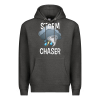 Charcoal Heather Kids Storm Chaser Boys Storm Hunter Tornado Gift Premium Hoodie - minhPixels