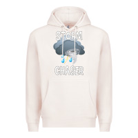 Pale Pink Kids Storm Chaser Boys Storm Hunter Tornado Gift Premium Hoodie - minhPixels