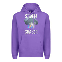 Purple Kids Storm Chaser Boys Storm Hunter Tornado Gift Premium Hoodie - minhPixels