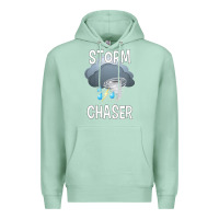 Seafoam Kids Storm Chaser Boys Storm Hunter Tornado Gift Premium Hoodie - minhPixels