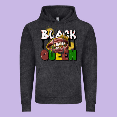 Black Queen Vintage Hoodie Designed By Cowgirlartshop