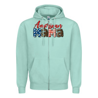 Western American Mama Mother's Day Zipper Hoodie | Teevron