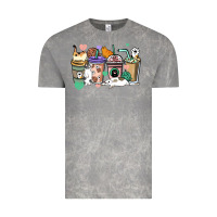 Cloud Rock Cat coffee cups Vintage Tee - HowdyJamesFarm