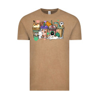 Vintage Coffee Cat coffee cups Vintage Tee - HowdyJamesFarm