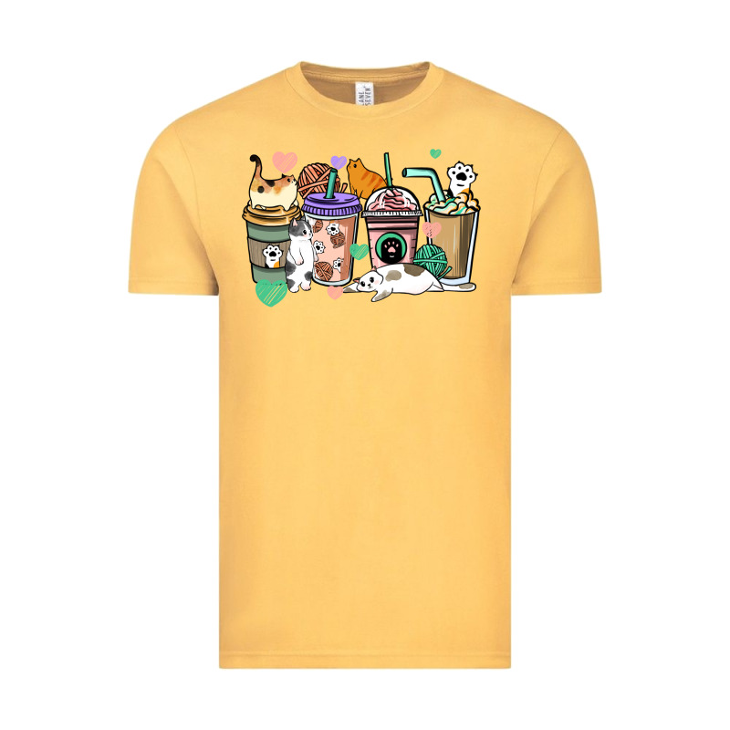 Cat Coffee Cups Vintage Tee by HowdyJamesFarm | Teevron