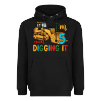 Black i'm 5 and digging it Heavyweight Hoodie - Artiststas
