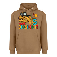 Toasted Coconut i'm 5 and digging it Heavyweight Hoodie - Artiststas