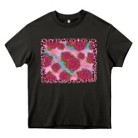 Asphalt pink rose leopard background Heavy Core Tee - JahusDesignShop