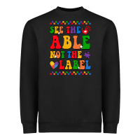 Black see the able not the label Heavyweight Sweatshirt - CowhideDigitalArt