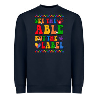 Navy see the able not the label Heavyweight Sweatshirt - CowhideDigitalArt
