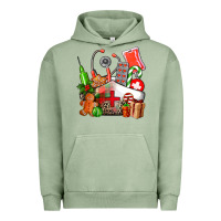 Pigment Oil Green nurse  and christmas Urban Hoodie - AdoDesignShop