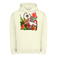 Pigment Pistachio nurse  and christmas Urban Hoodie - AdoDesignShop