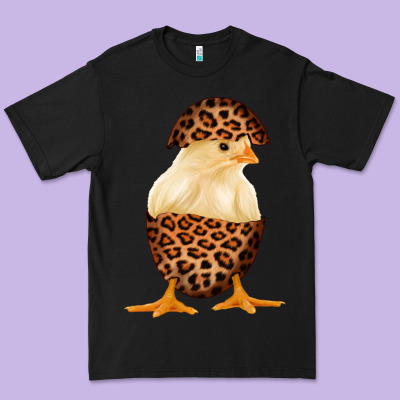 Chick With Leopard Eggshell Premium Tee Designed By Bettercallsaul
