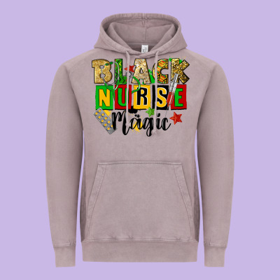 Black Nurse Magic Juneteenth Vintage Hoodie Designed By Cowgirlartshop