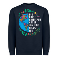 Navy Autism Awareness Kindness Puzzle Earth Heavyweight Sweatshirt - CowhideDigitalArt