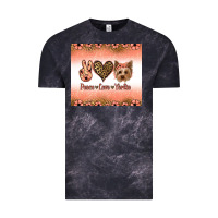 Cloud Black peace love yorkie Vintage Tee - Jasminsmagicworld