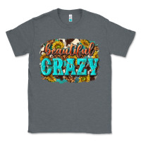 Charcoal Heather Western Beautiful Crazy Classic Tee - texasbilliewilder