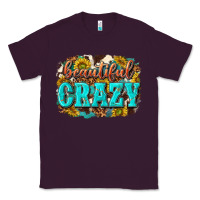 Plum Western Beautiful Crazy Classic Tee - texasbilliewilder