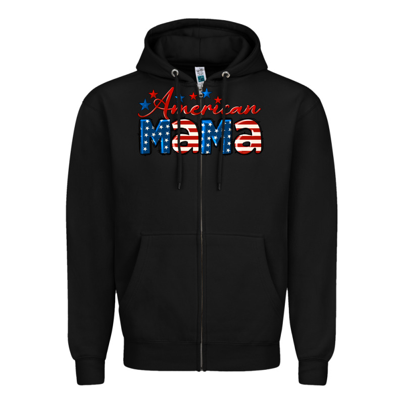 American Mama Mother's Day Zipper Hoodie by LillyAllenDesigns | Teevron