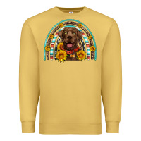 Antique Gold chocolate labrador rainbow Premium Sweatshirt - Artiststas