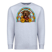 Heather Grey chocolate labrador rainbow Premium Sweatshirt - Artiststas