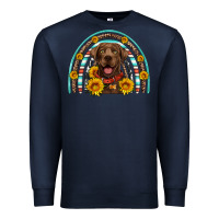 Navy chocolate labrador rainbow Premium Sweatshirt - Artiststas