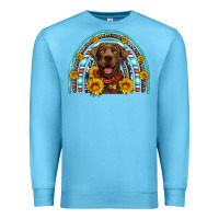 Ocean Blue chocolate labrador rainbow Premium Sweatshirt - Artiststas