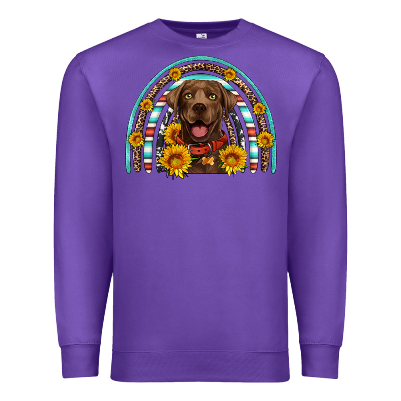 Chocolate Labrador Rainbow Premium Sweatshirt by Artiststas | Teevron