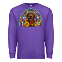 Purple chocolate labrador rainbow Premium Sweatshirt - Artiststas