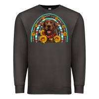 Smoke chocolate labrador rainbow Premium Sweatshirt - Artiststas