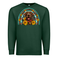Sports Green chocolate labrador rainbow Premium Sweatshirt - Artiststas