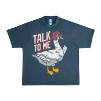 Midnight Navy Talk To Me- Funny Goose Tee- Funny Goose Gifts Premium Urban Heavy Tee - minhPixels