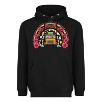 Black school bus leopard cowhide rainbow Heavyweight Hoodie - Artiststas