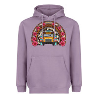 Lavender school bus leopard cowhide rainbow Heavyweight Hoodie - Artiststas