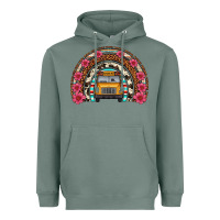 Sage school bus leopard cowhide rainbow Heavyweight Hoodie - Artiststas