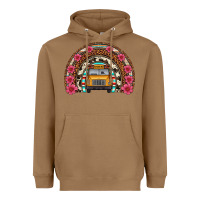 Toasted Coconut school bus leopard cowhide rainbow Heavyweight Hoodie - Artiststas