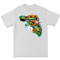 Dove Grey Florida Map with Sunflower and Serape Cactus Premium Tee - Bettercallsaul