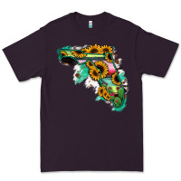 Plum Florida Map with Sunflower and Serape Cactus Premium Tee - Bettercallsaul