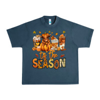 Midnight Navy Tis' the season Fall Heifer coffee cups Urban Heavy Tee - RanaPortraitStore