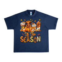 Navy Tis' the season Fall Heifer coffee cups Urban Heavy Tee - RanaPortraitStore