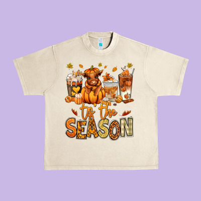 Tis' The Season Fall Heifer Coffee Cups Urban Heavy Tee Designed By Ranaportraitstore