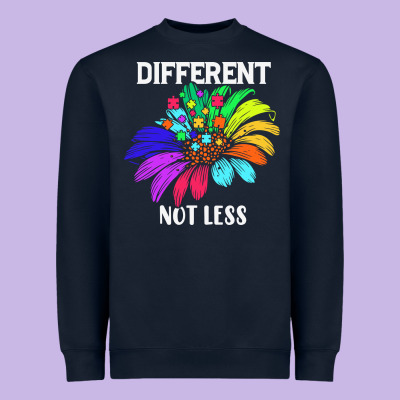 Different Not Less Daisy Autism Puzzle Heavyweight Sweatshirt Designed By Cowhidedigitalart
